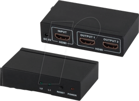 SP05-03002, HDMI, 2x HDMI, 3840 x 2160 pixels, black, metal, 4K Ultra HD