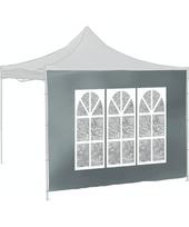 Šoninės sienelės vakarėlių palapinei WINDOW 2x3m 420D pilka WATERPROOF