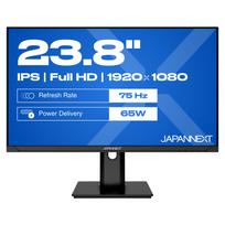 JAPANNEXT Monitor 23.8 IPS Full HD (1920x1080) | HDR | USB-C-Aufladung (65W) Höhen- & Neigungsverstellung (HSP) Integrierte Lautsprecher | G-Sync/FreeSync (JN-IPS238FHDR-C65W-HSP)