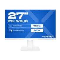 JAPANNEXT WQHD Monitor 68,6 cm (27) 2560x1440 Pixel,IPS Panel, 8 ms, 75 Hz, AMD FreeSync, HDMI, DisplayPort (JN-IPS270WQHD75F-C65W-HSP-W)