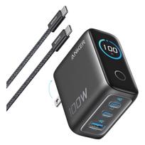 ANKER Charger 100W Ladegerät inkl. Display 2x USB-C 1x USB-A dunkelgrau (B121BGZ1)
