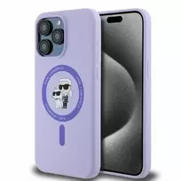 Karl Lagerfeld KLHMP15XSCMKCRHU iPhone 15 Pro Max 6.7" purple hard case with Silicone KC Heads Ring MagSafe