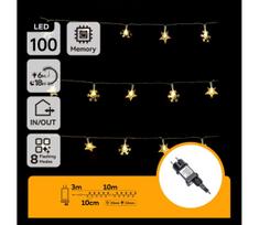 Aigostar - LED lauko girlianda 100xLED/8 funkcijų 13m IP44 šiltai balta