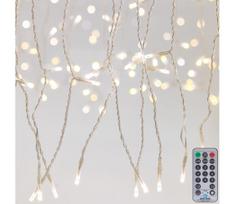 LED lauko reguliuojama šviesų užuolaida CURTAIN 360xLED/8,4W/230V 2x2 m IP44 šiltai balta + nuotolinio valdymo pultas