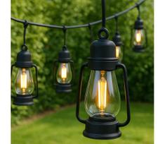 Lauko dekoratyvinė girlianda GIRLANDA 20xLED 20m IP44 šiltai balta