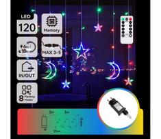 Aigostar - LED RGBY Lauko kalėdinė girlianda 120xLED/6W/230V/8 režimų 3x0,6m IP44 + nuotolinis pultas