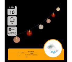 Aigostar - LED girlianda 10xLED/3xAA 2m šiltai balta
