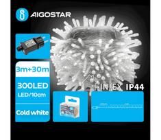 Aigostar - LED lauko girlianda 300xLED/8 funkcijų 33m IP44 šaltai balta