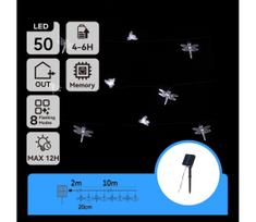 Aigostar - LED saulės dekoratyvinė girlianda 50 LED/8 režimų 10 m 800 mAh IP65 šaltai balta