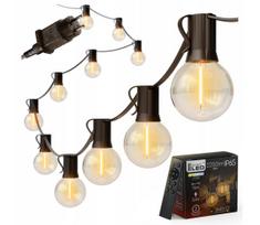 Reguliuojama LED lauko girlianda 25xE12/1W/24/230V 17,5 m IP65 juoda + su nuotoliniu pultu