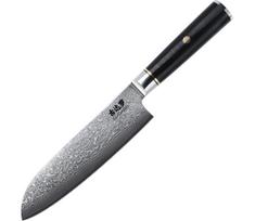 Gudaro - AKIRO damasko plieno virtuvinis peilis 7", 67 sluoksnių, ašmenų ilgis 17,5 cm, juodas