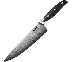 Gudaro - Damasko plieno šefo peilis SHIRO 8", 67 sluoksnių, ilgis 20 cm