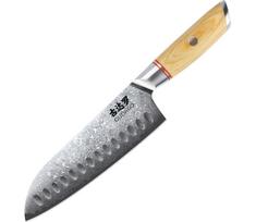 Gudaro - Damaskinis Santoku virtuvinis peilis HIKARI 7", 67 sluoksnių plieno,ilgis 17,5cm