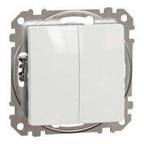 2 klavišų jungiklio mygtukas Schneider Electric Sedna Design SDD111118 (baltas)