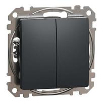 2 klavišų jungiklis Schneider Electric Sedna Design SDD114105 (antracitas)