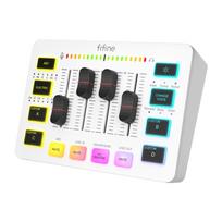 Fifine Mikser Sound Card SC3W biały USB z RGB XLR 2 - kanałowy | SC3W | 5031192994797