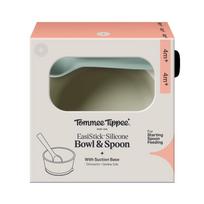 TOMMEE TIPPEE silikoninis prilimpantis dubenėlis su šaukštu, 448741