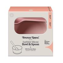 TOMMEE TIPPEE silikoninis prilimpantis dubenėlis su šaukštu, 448747