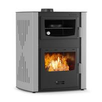 Malkinė krosnelė su vandens kontūru ir su orkaite Velmora Fire ATS HYDRO ΜΑSΙΝΑ 90-30 pilka, 35kW