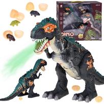 Didelis roboto dinozauras vaikšto, ūžia, deda kiaušinius, šviesos efektai pora ZA5716