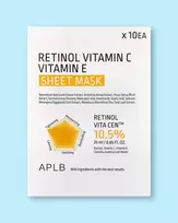 APLB Retinol Vitamin C Vitamin E Sheet Mask - 25 ml * 10 vnt