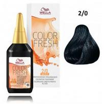 Wella Professionals Color Fresh Semi-Permanent Color tonuojantys plaukų dažai be amoniako - 2/0 Black