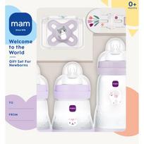 MAM Welcome to the World 0m+ dovanų rinkinys kūdikiams Purple