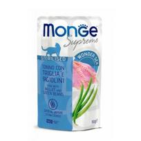 Monge Supreme Sterilised konservai su tunu, kefale ir žaliosiomis pupelėmis katėms, 80 g