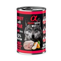 Alpha Spirit Turkey konservai su kalakutiena ir kriaušėmis šunims, 400 g