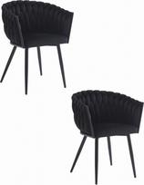 Leobert ORION aksominio audinio kėdė Black x 2 | model_3897_2-ORION-SPIX99 | 5903332074716