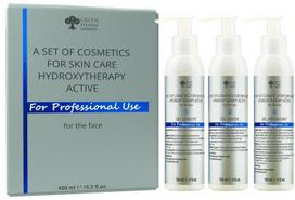 Elfa Pharm GREEN PHARM KOSMETIKOS RINKINYS Hydroxytherapy Active šveičiamasis gelis 150ml + aktyvuojantis gelis 150ml + raminamasis gelis 150ml | 4820182116025 | 4820182116025