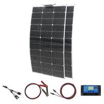 200 W lankstus saulės modulis su 20A 12/24V įkrovimo valdikliu