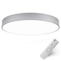 LED lubinis šviestuvas plafonas 60cm pilkas 60W 4800lm, su pulteliu, reguliuojama spalva ir ryškumas
