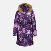 Huppa Mergaičių žieminis paltas YACARANDA, dark lilac pattern