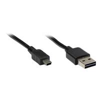 GoodConnections Anschlusskabel USB 2.0 EASY Stecker A an Mini B Stecker, schwarz, 1m,