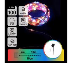 Aigostar - LED saulės girlianda 100xLED/8 funkcijų 12 m IP65 daugiaspalvė