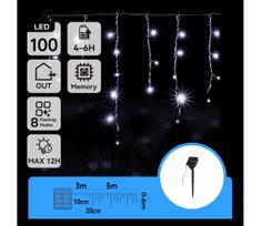 Aigostar - LED saulės girlianda 100xLED/8 funkcijų 8x0,6m IP65 šaltai balta