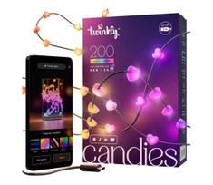 Twinkly TWKH200RGB-G - RGB LED girlianda su reguliuojamu ryškumu, 200 LED, 14 m, USB, Wi-Fi
