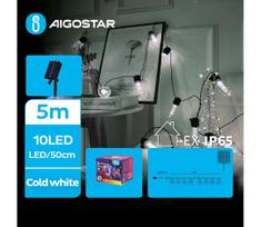 Aigostar - LED saulės girlianda 10xLED/8 funkcijų 6,5m IP65 šaltai balta