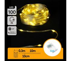 Aigostar - LED girlianda 100xLED/3xAA 10,3m šiltai balta