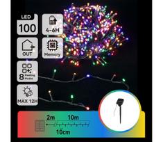 Aigostar - LED saulės girlianda 100xLED/8 funkcijų 12m IP65 daugiaspalvė