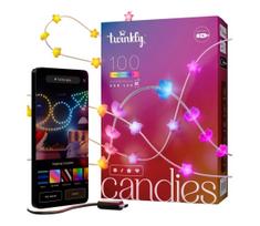 Twinkly TWKS100RGB-T - RGB LED girlianda, reguliuojama, 100 LED, 8 m, USB, Wi-Fi