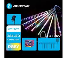 Aigostar - LED saulės girlianda 384xLED/13m IP65 daugiaspalvė