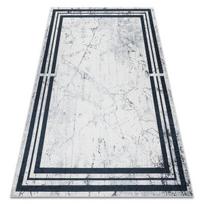 ANDRE 1023 plovimo kilimas Rėmelis marmuras - juoda / balta