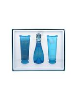 Rinkinys Davidoff Cool Water moterims: Tualetinis vanduo EDT, 100 ml + kūno losjonas, 75 ml + dušo želė, 75 ml