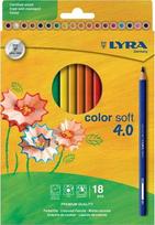 Lyra Color Soft pieštukai, 18 spalvų, pakabinama dėžutė