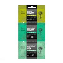 TAURO Ultra Natural Care for White and Light Coats Deep Clean + Intense Hydrate sample set, šunų ir kačių balto ir šviesaus kailio bei odos šampūnų ir kaukės mėginukų rinkinys, 1 x 6 ml, 1 x 8 ml, 1 x 4 ml