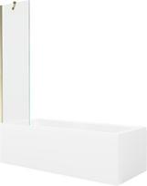 Vonia Mexen Cubik su apdaila ir stiklo sienele, 160x70 cm + 50 cm