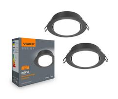 Įleidžiamas juodas lubinis taškinis šviestuvas Videx Gx53 Vl-spf27r-b