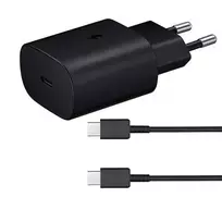 SAMSUNG EP-TA800EBE travel charger | 25W | USB-C | with USB-C to USB-C cable included | black